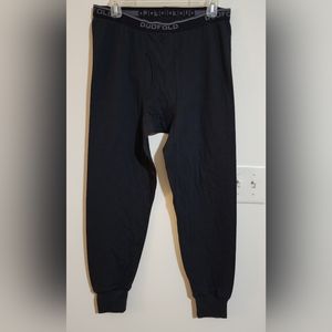 Duofold by Champion Black Medium Weight Cotton/Polyester Thermal Base-layer Pant